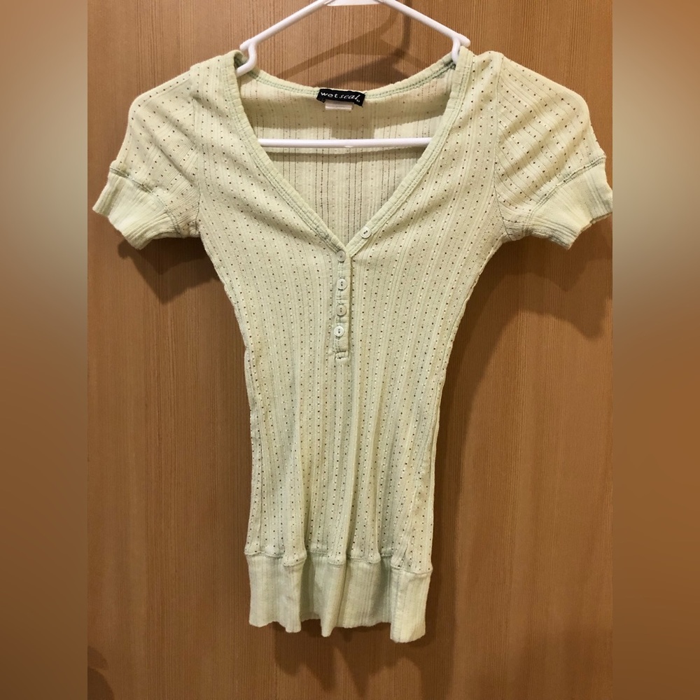 Wet Seal short sleeved Henley shirt